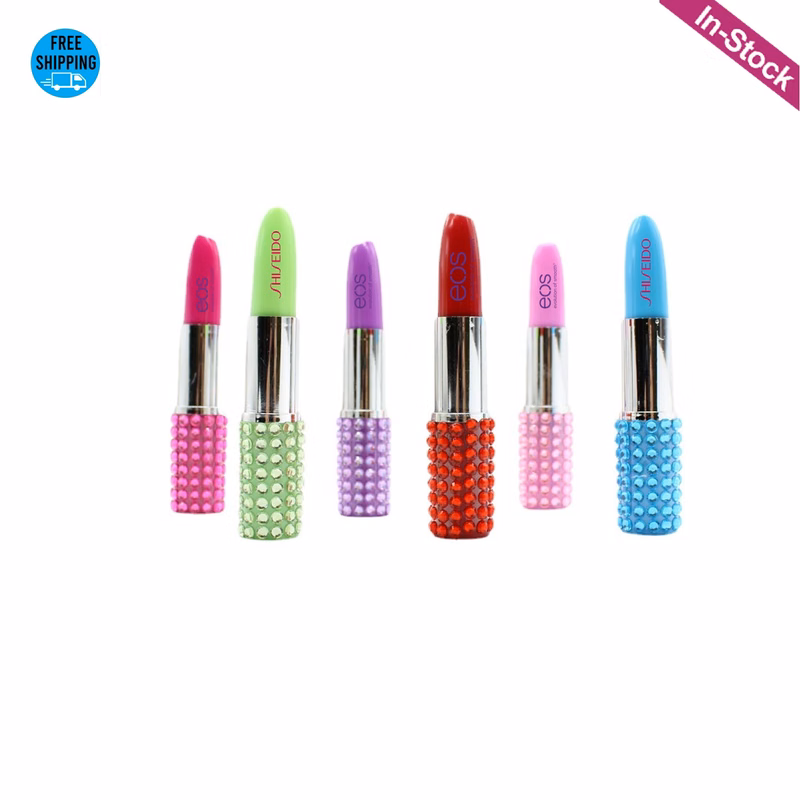 Rhinestone Lipstick Style Ballpoint Pen