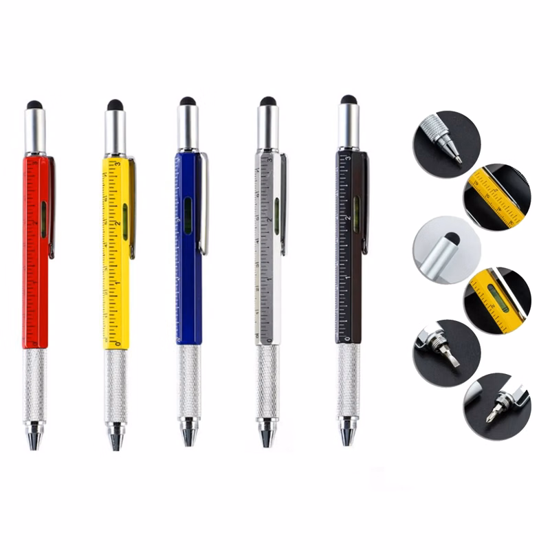 6 in 1 Multi-Function Tool Ballpoint Pen MOQ50