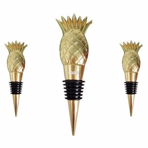 Stylish Golden Pineapple Wine Cork Bottle Stopper