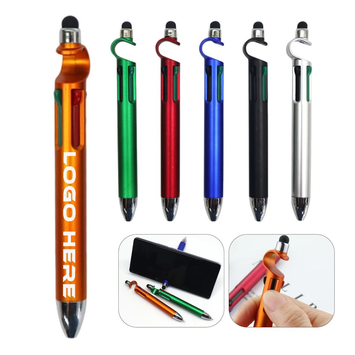Multi-Color 4-In-1 Ballpoint Pen With Touchscreen Stylus 1