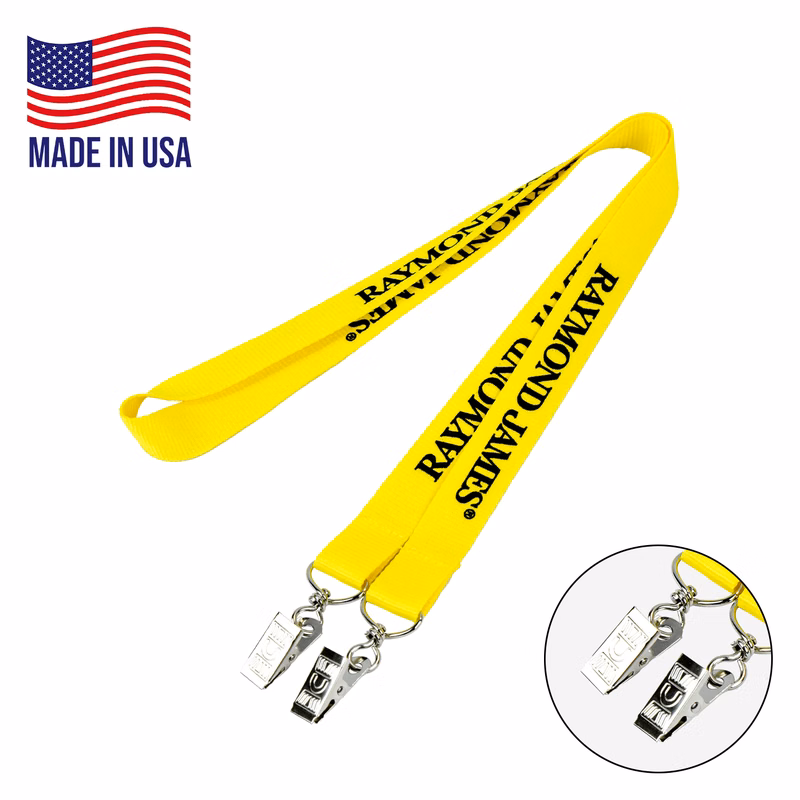 USA Made Double Ended Lanyard - Polyester