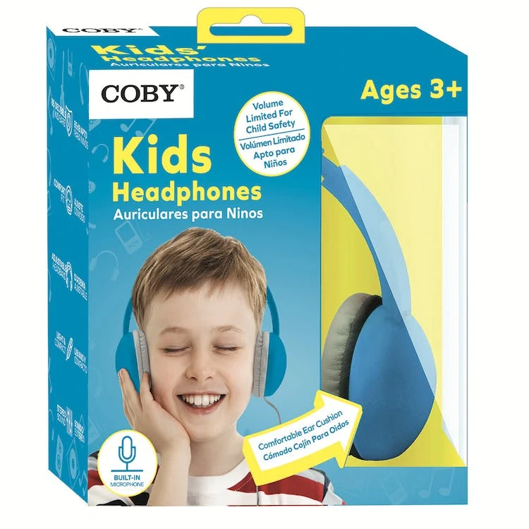 Volume-Safe Kids' Headphones - Blue Ages 3+ 1