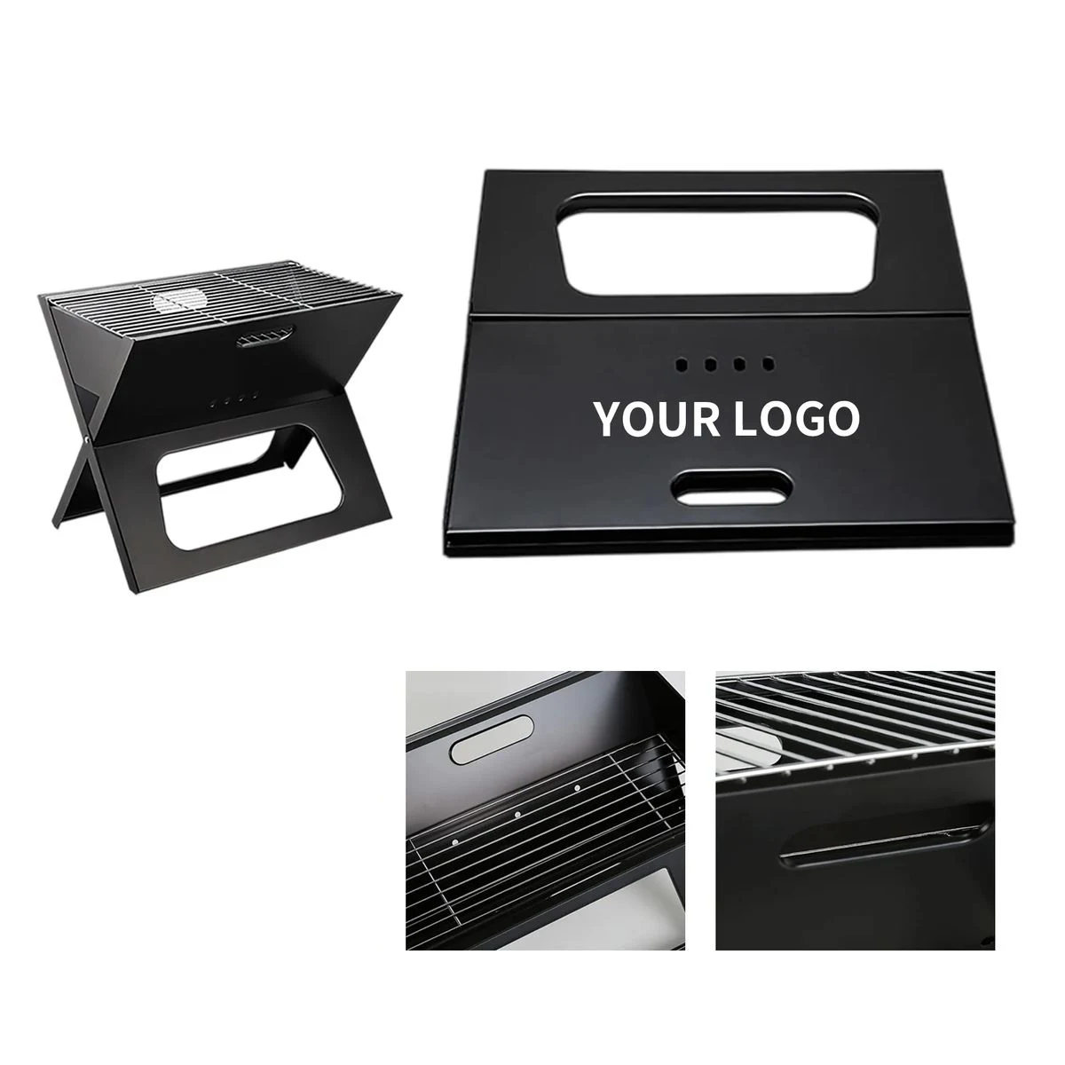 Folding Metal BBQ Grill with Carrying Tote 1