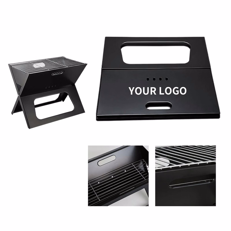 Folding Metal BBQ Grill with Carrying Tote