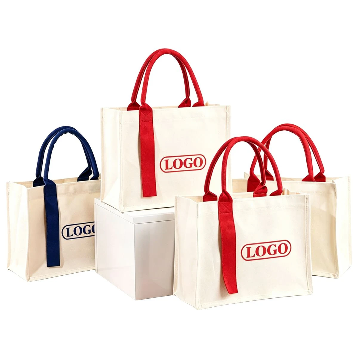 Canvas Shopper Bag, custom tote bag with logo imprint 1