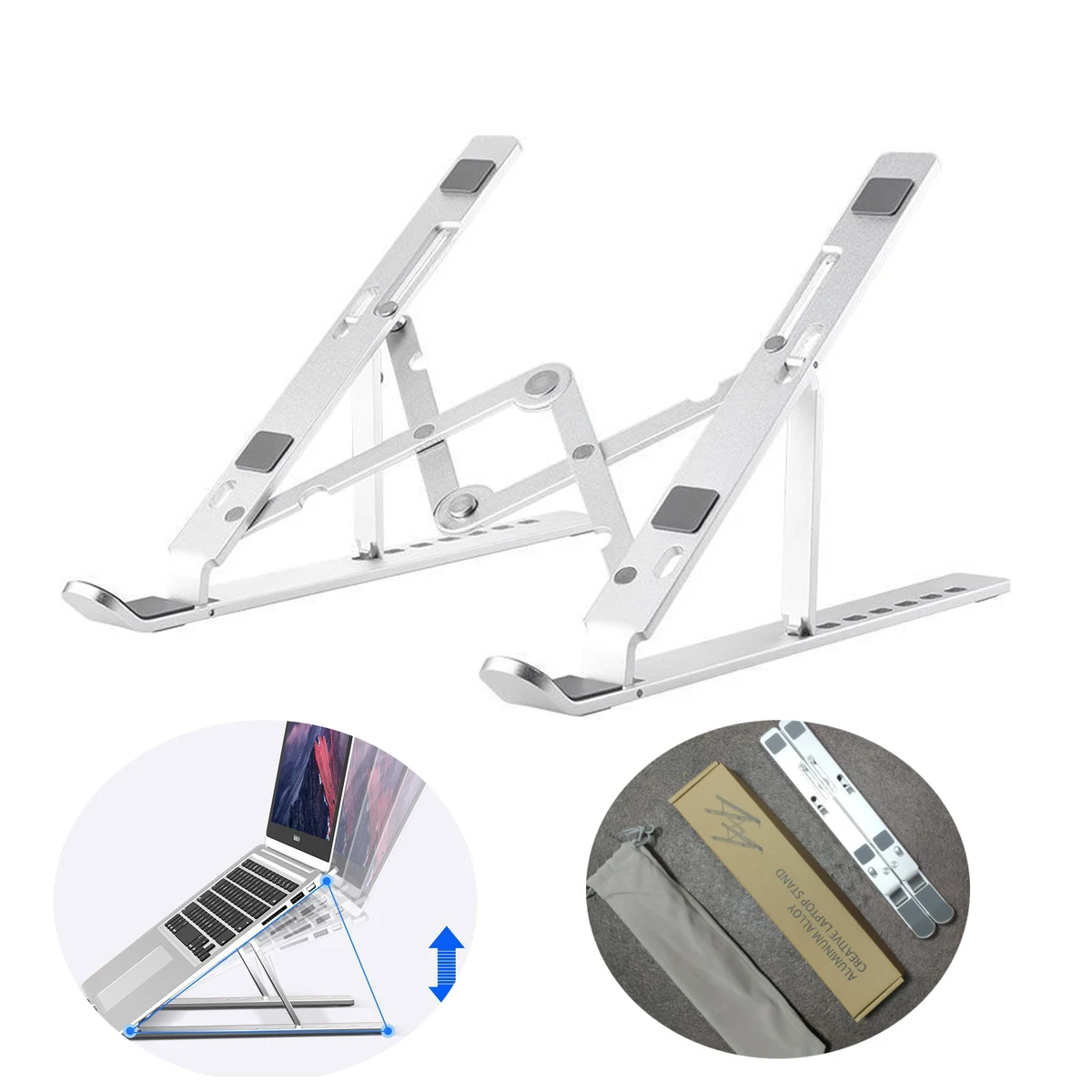 Aluminum Alloy Foldable Labtop Stannd & Holder 1