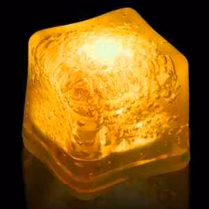 Yellow Light Up Premium LitedIce Brand Ice Cube(Blank)