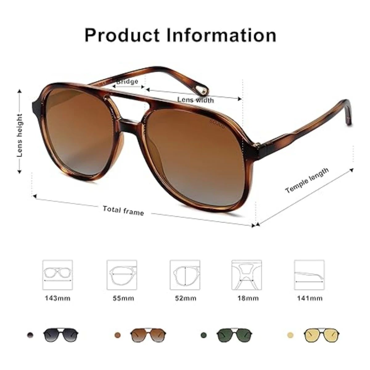 Retro Polarized Aviator Sunglasses 1