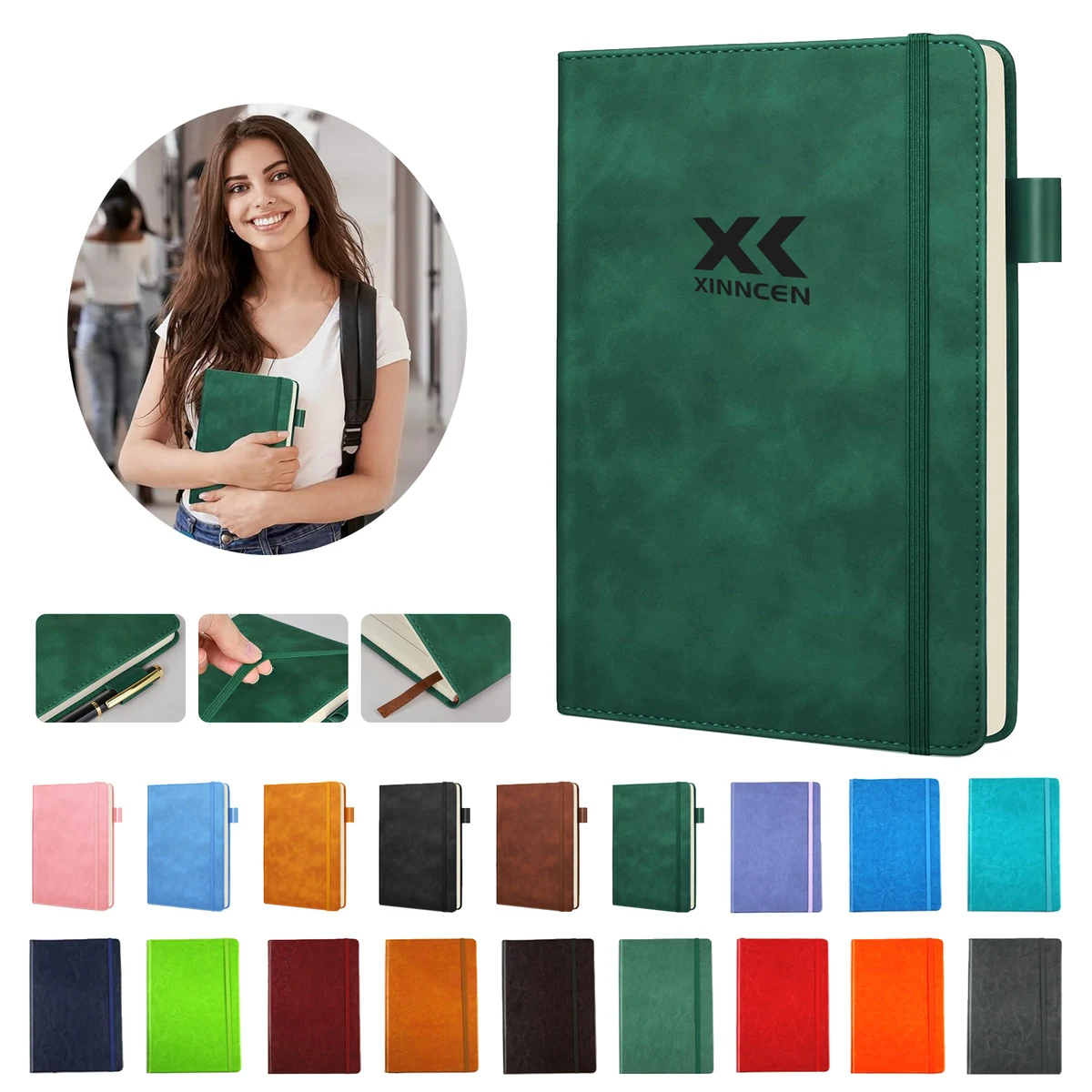 Leather diary with pen 1