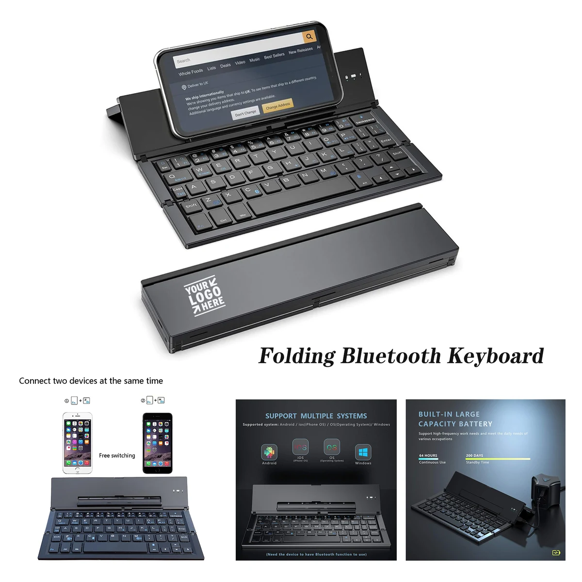 IPad, iPhone,Android Folding Bluetooth Keyboard 1