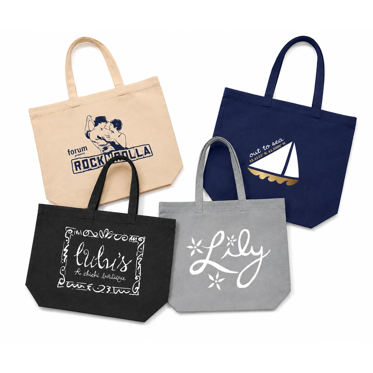 Canvas Market Tote Bags, custom tote bag with logo imprint 1