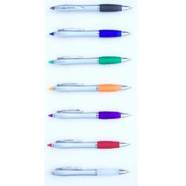 Plastic Ballpoint Pen w/ Stylus Top 1