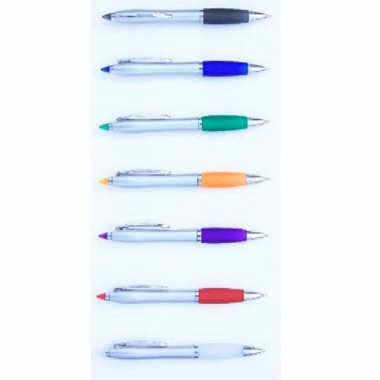 Plastic Ballpoint Pen w/ Stylus Top
