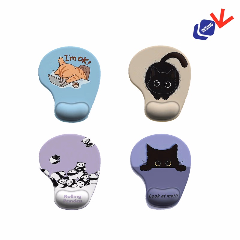 Full Color Silicone Wrist Rest Mouse Pad Non-slip Mouse