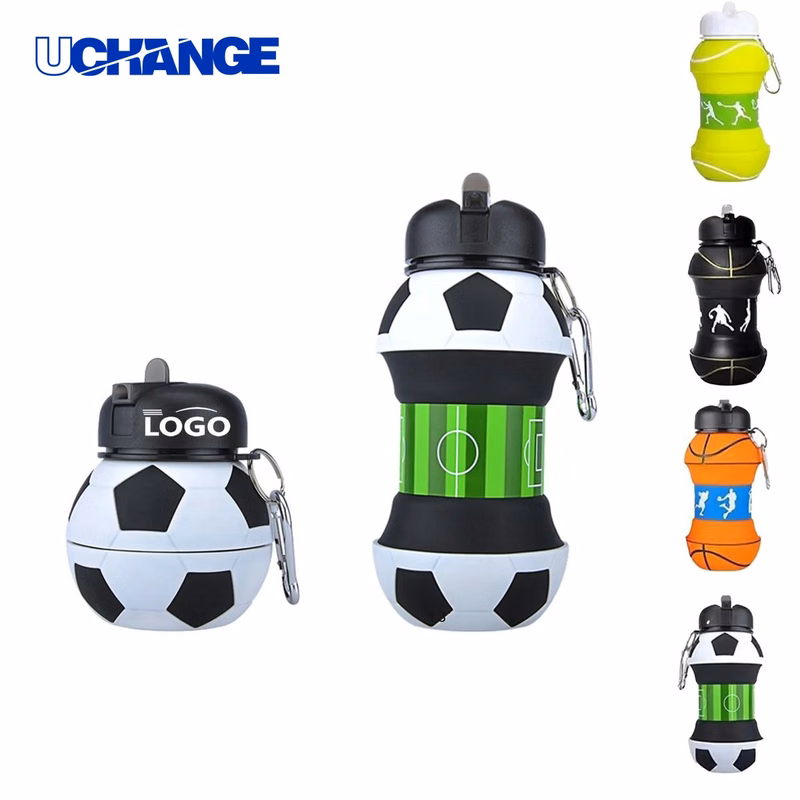 Silicone Outdoor Folding Sports Bottle Container (18OZ)