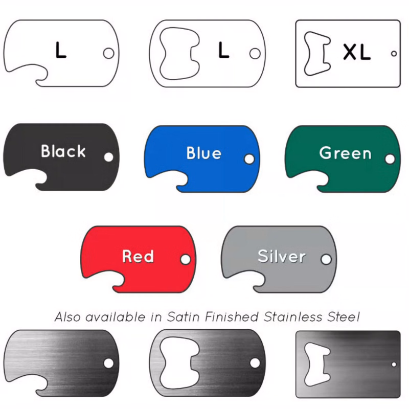 Bottle Opener Aluminum Tag - 100% MADE IN THE USA