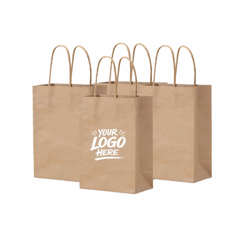 Eco Kraft Handles Bag Retail Party Shopping Pack Set