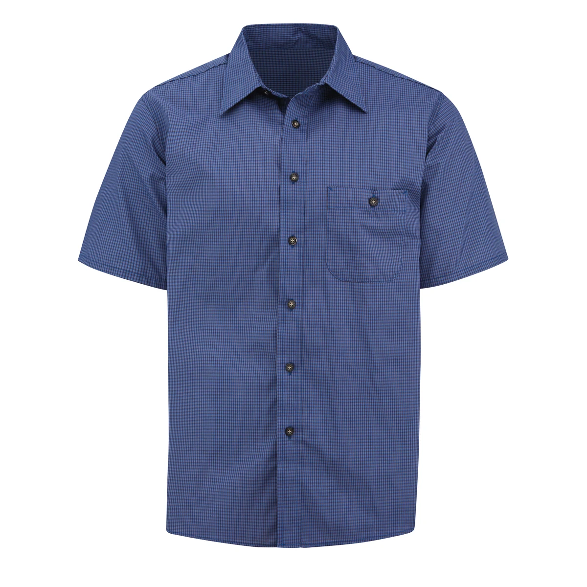 Red Kap® Men's Short Sleeve Mini-Plaid Uniform Shirt 1