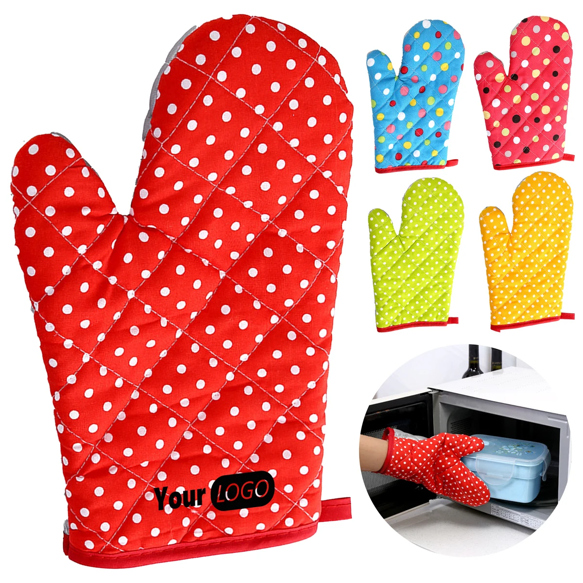 Cotton Thick Insulated Baking Gloves 1