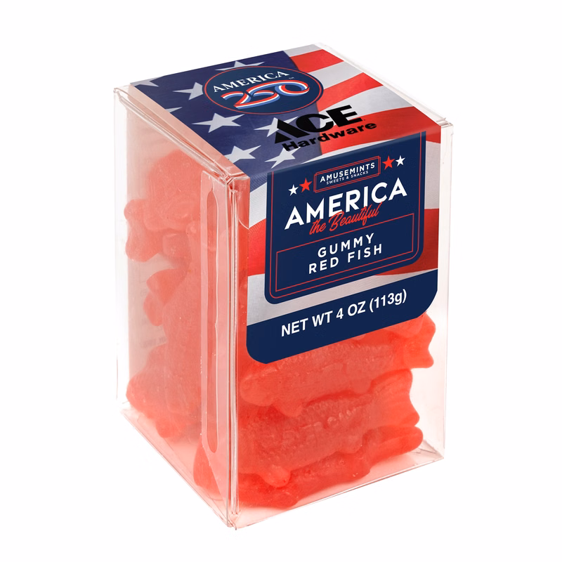 America 250- Short Acetate-Gummy Red Fish