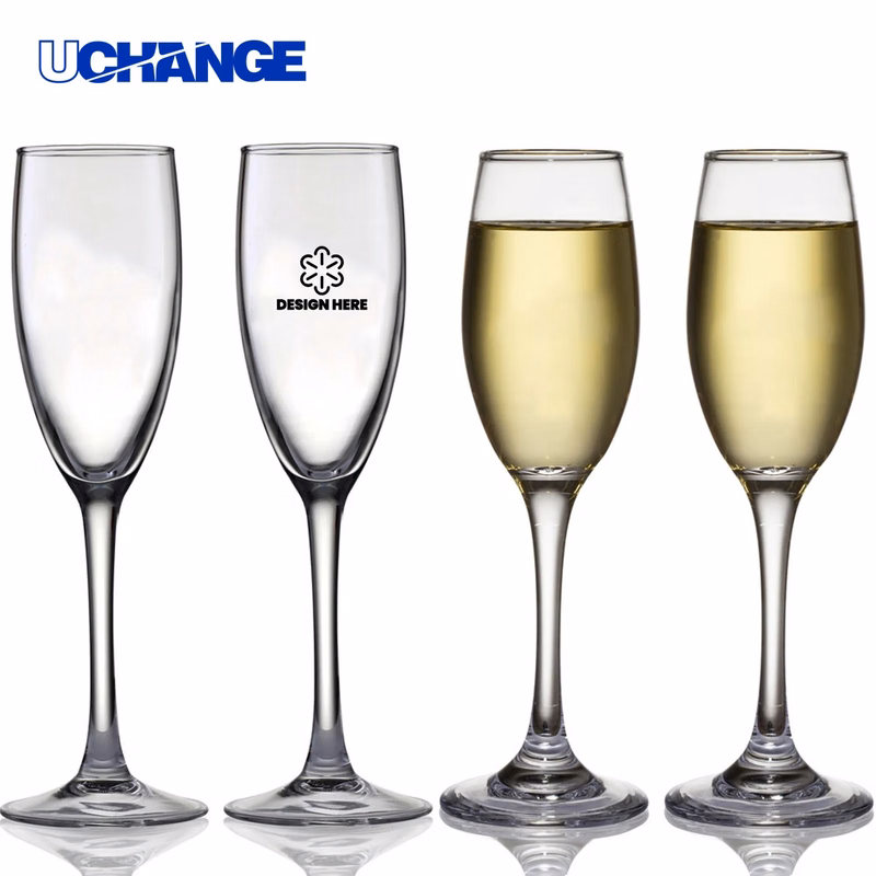 Clear Glass Champagne Cup Container (6 oz)