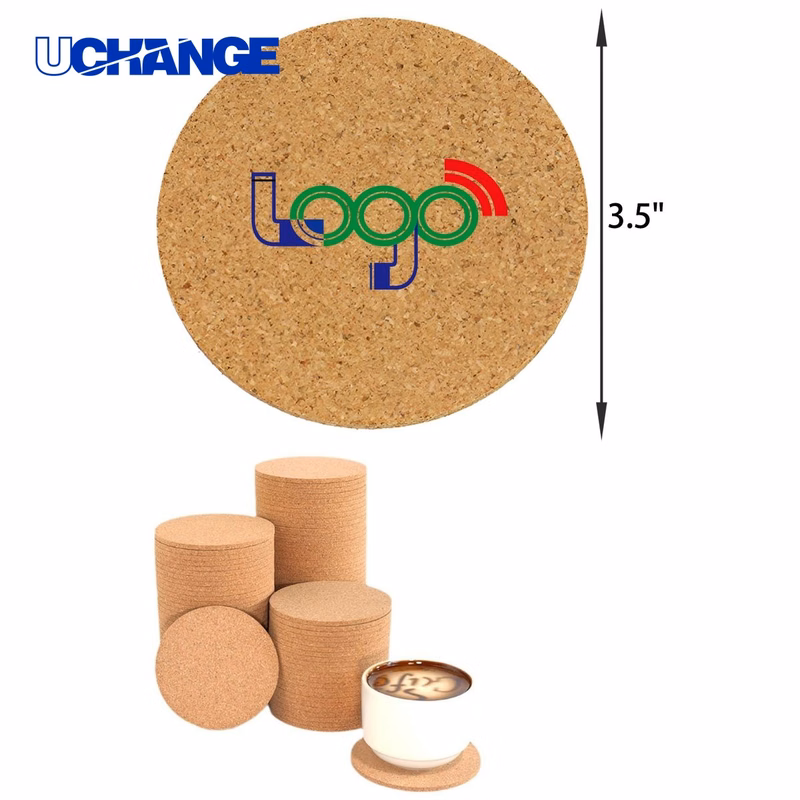 Durable Round Corkwood Coaster Mat
