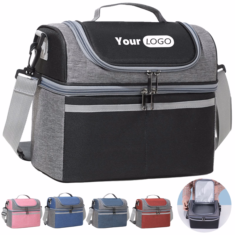 Oxford Portable Double-Layer Insulated Lunch Bag