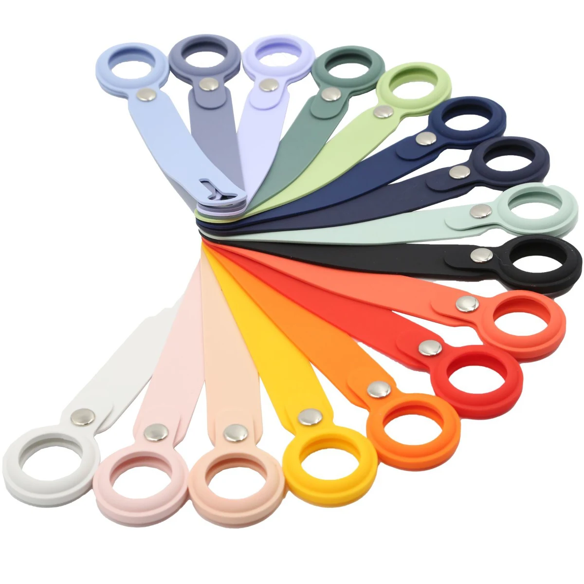 Silicone AirTag Holder w/Button Closure Custom Airtag Keeper 1