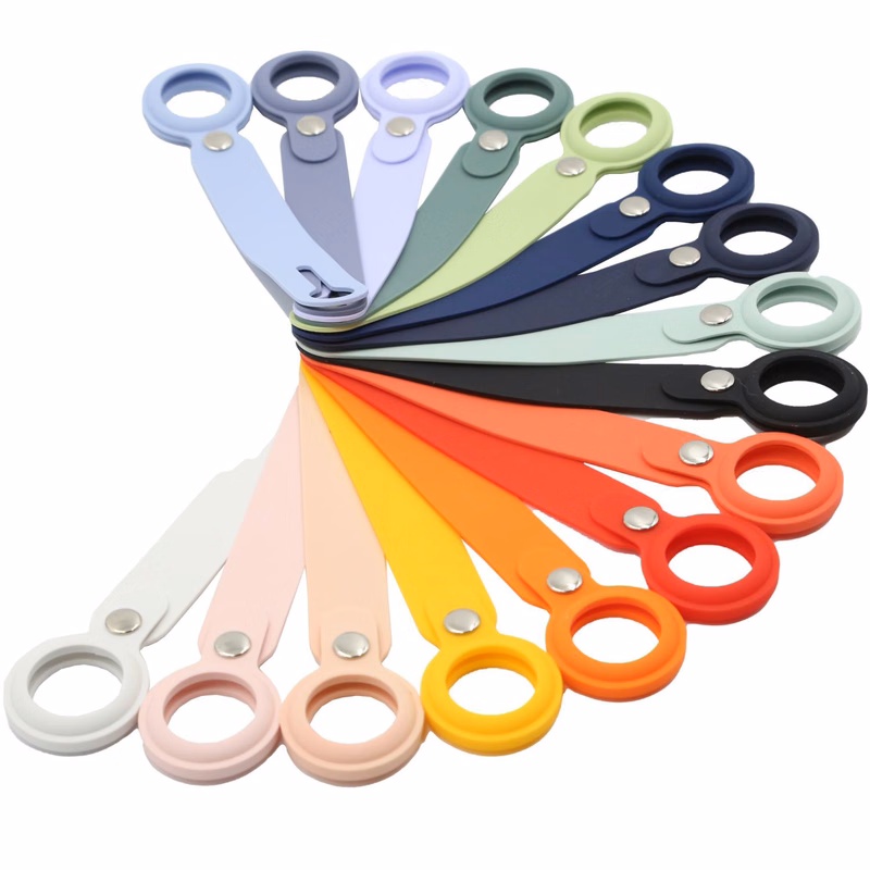 Silicone AirTag Holder w/Button Closure Custom Airtag Keeper
