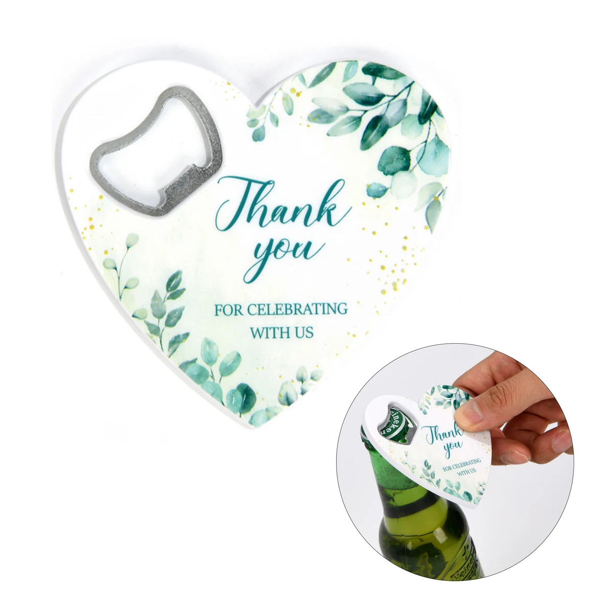 Customizable Heart-Shaped Plastic Bottle Opener 1
