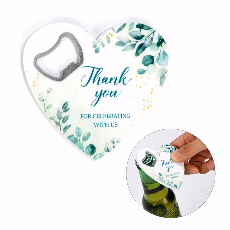 Customizable Heart-Shaped Plastic Bottle Opener