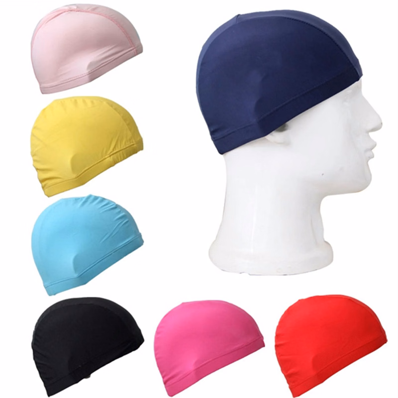 Polyester Cloth Swimming Cap MOQ 100