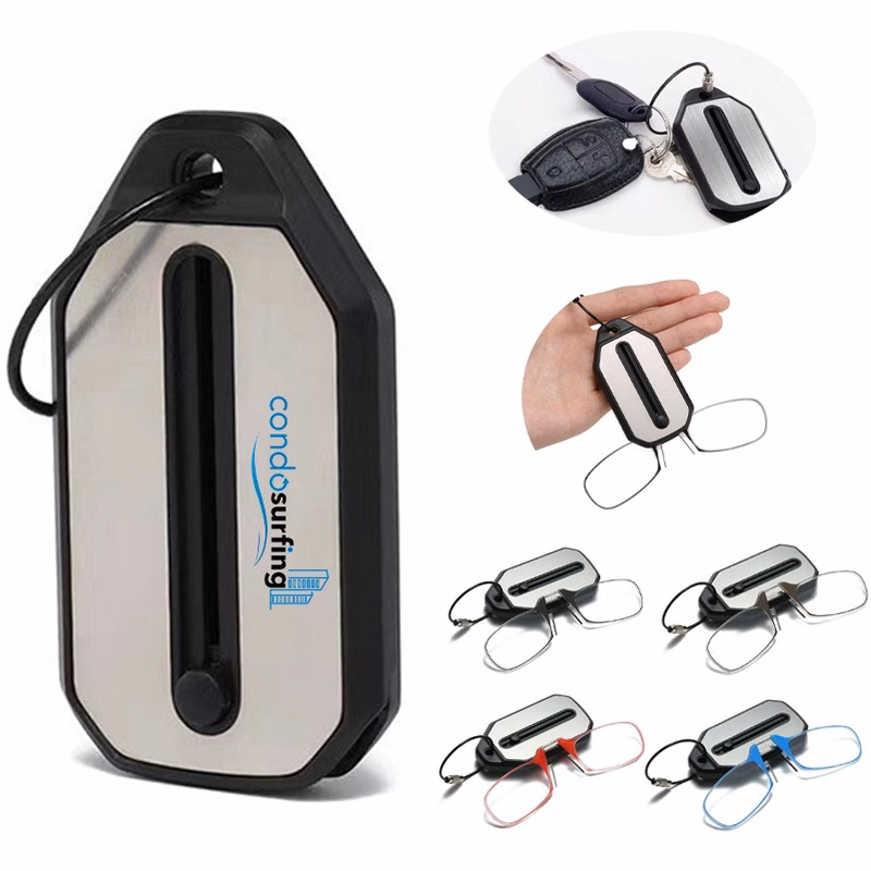 Foldable Ultra-Thin Frameless Read Glasses with Portable Box
