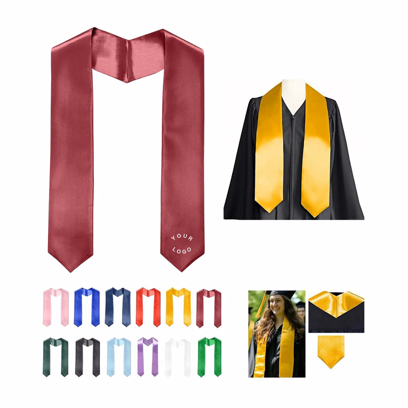Satin Graduation Stole with Lightweight Professional Look