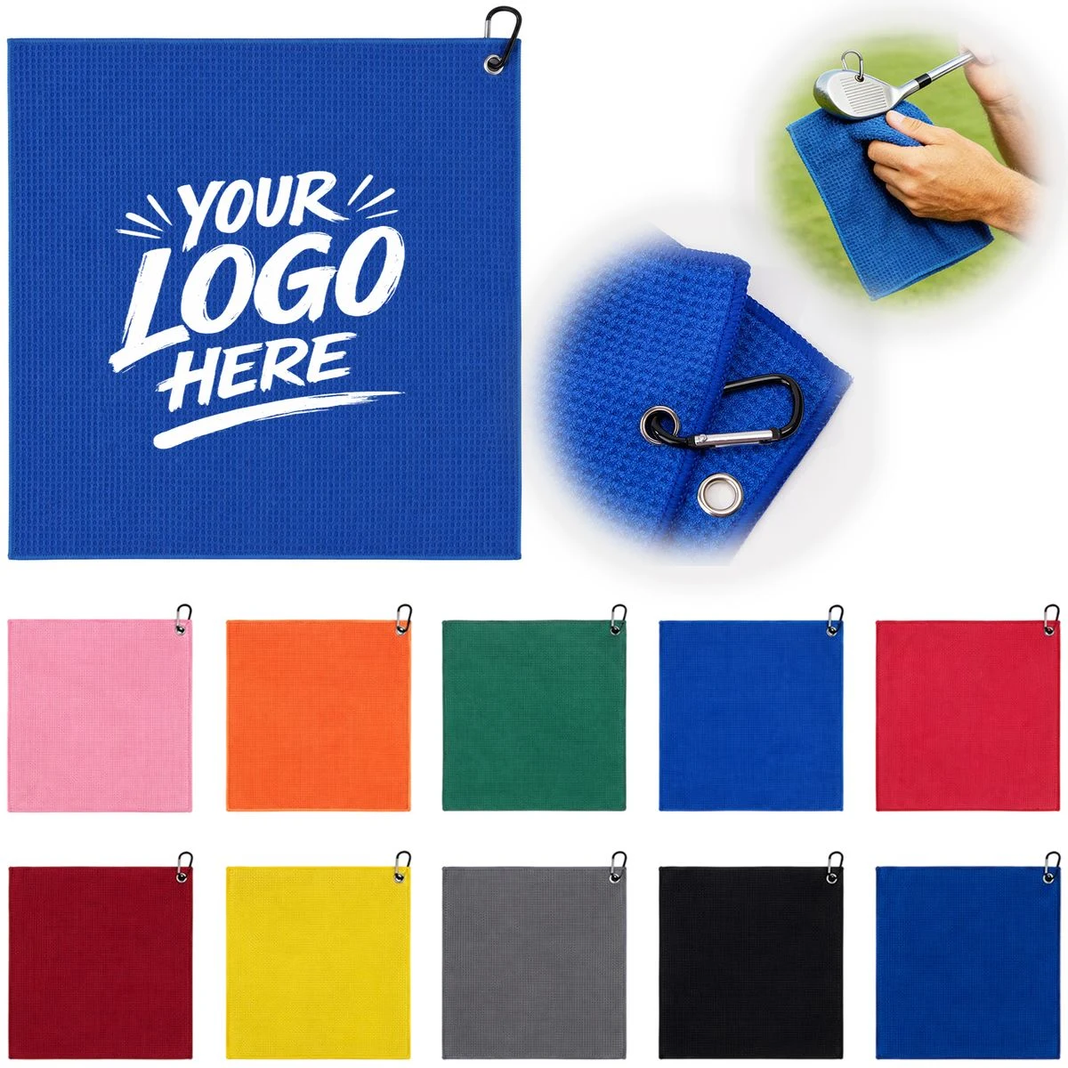 Microfiber Golf Towel With Hanging Hook 1
