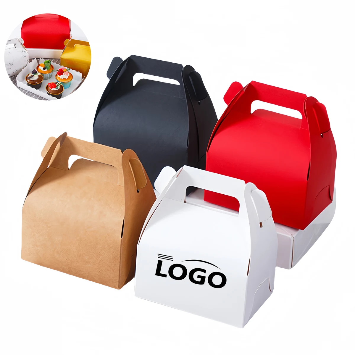 Portable Eco-Friendly Cake Packaging Boxes in Multiple Sizes 1