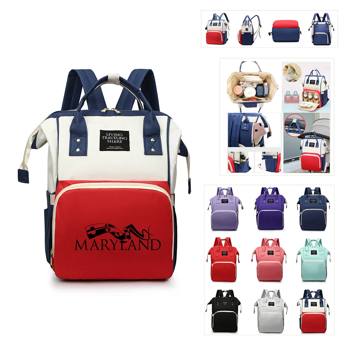 Large Capacity Mommy Backpack Bag 1