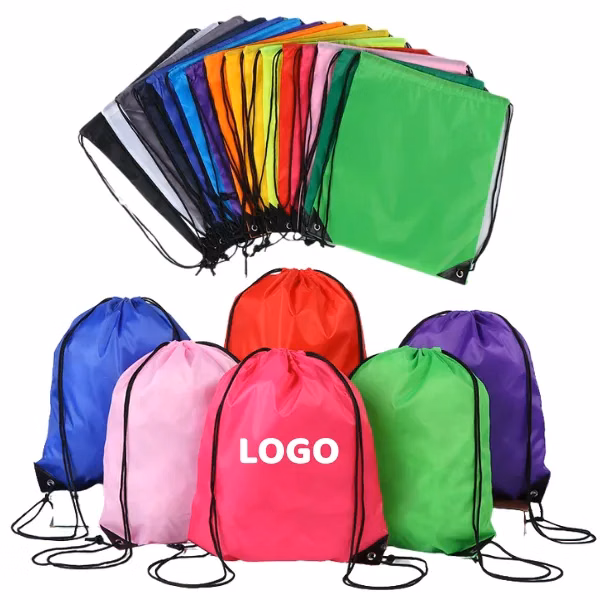 Drawstring Sports Backpack 210d Oxford Cloth Promotional Bag