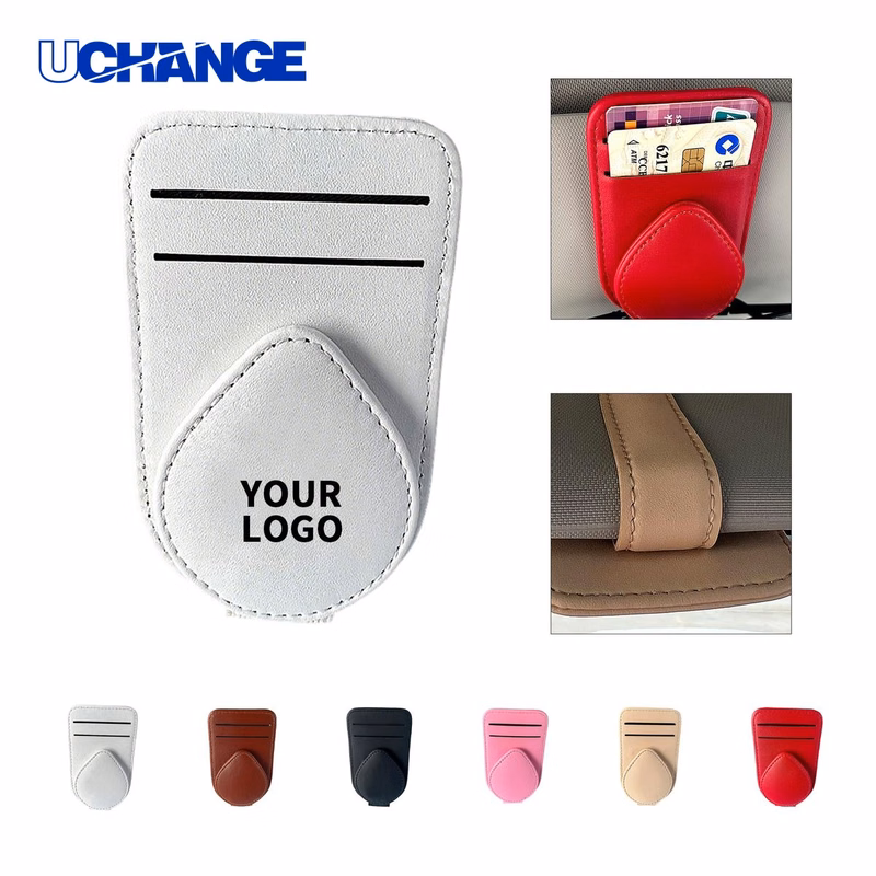Magnetic Visor Eyewear Holder Clip Leather Wrap