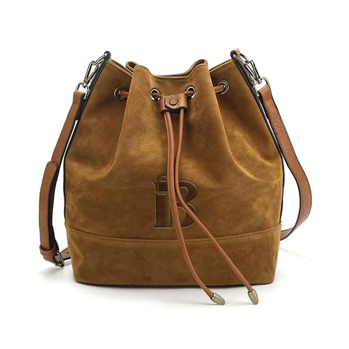 New-style Suede Bucket Bag w/ Large Capacity 1