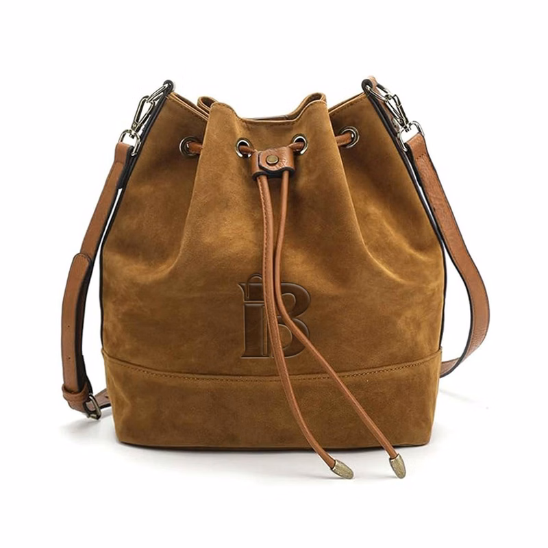 New-style Suede Bucket Bag w/ Large Capacity