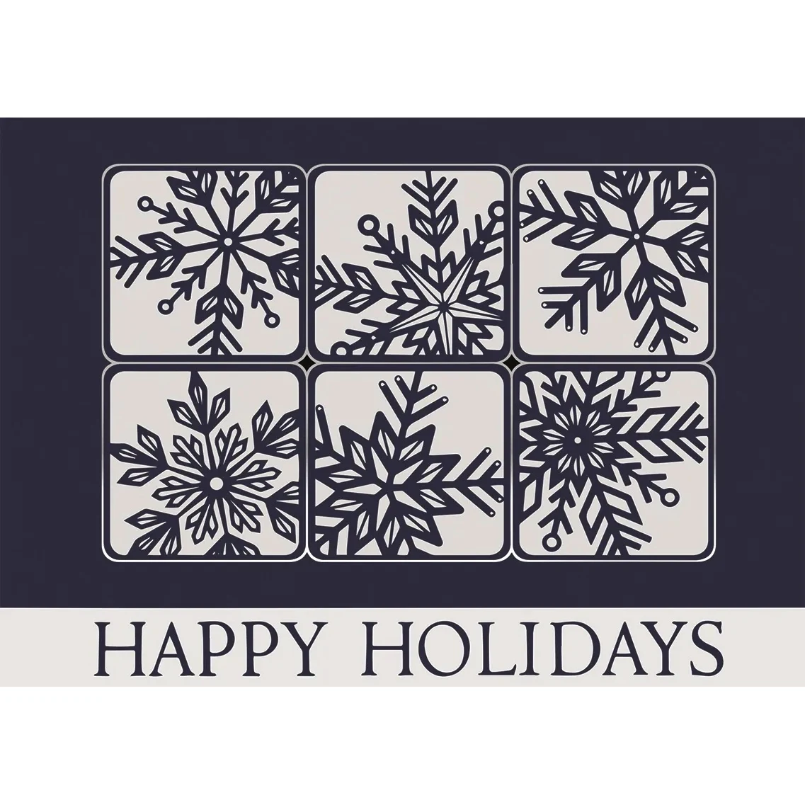 Silvery Snow Holiday Cards 1