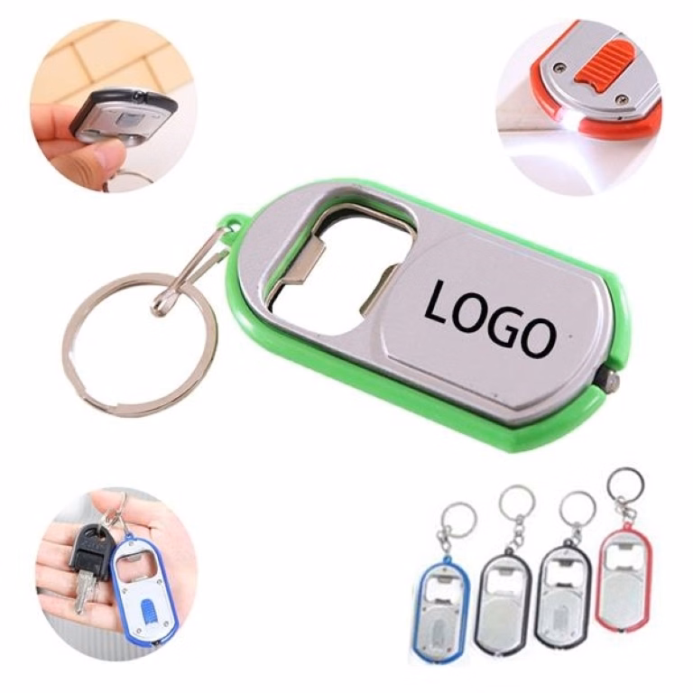 Mini Flashlight with bottle opener keychain