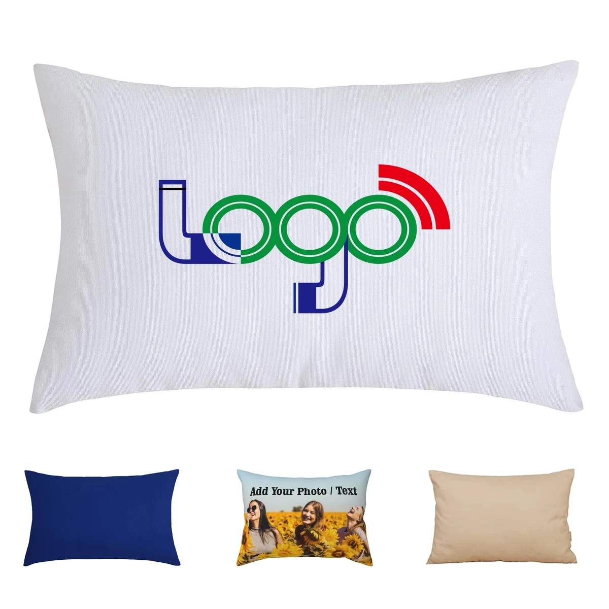 Custom 11.8" x 19.7" Full Color Cushion Cover With Zipper 1