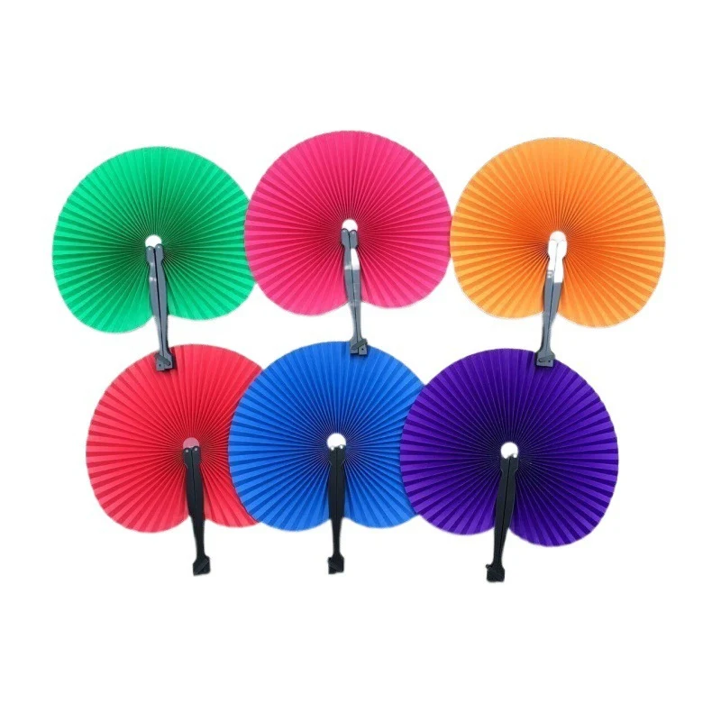 Round Folding Handheld Paper Fan for Wedding Favor Party 1