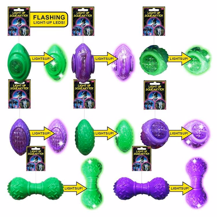 Light-Up Squeaky Dog Toys