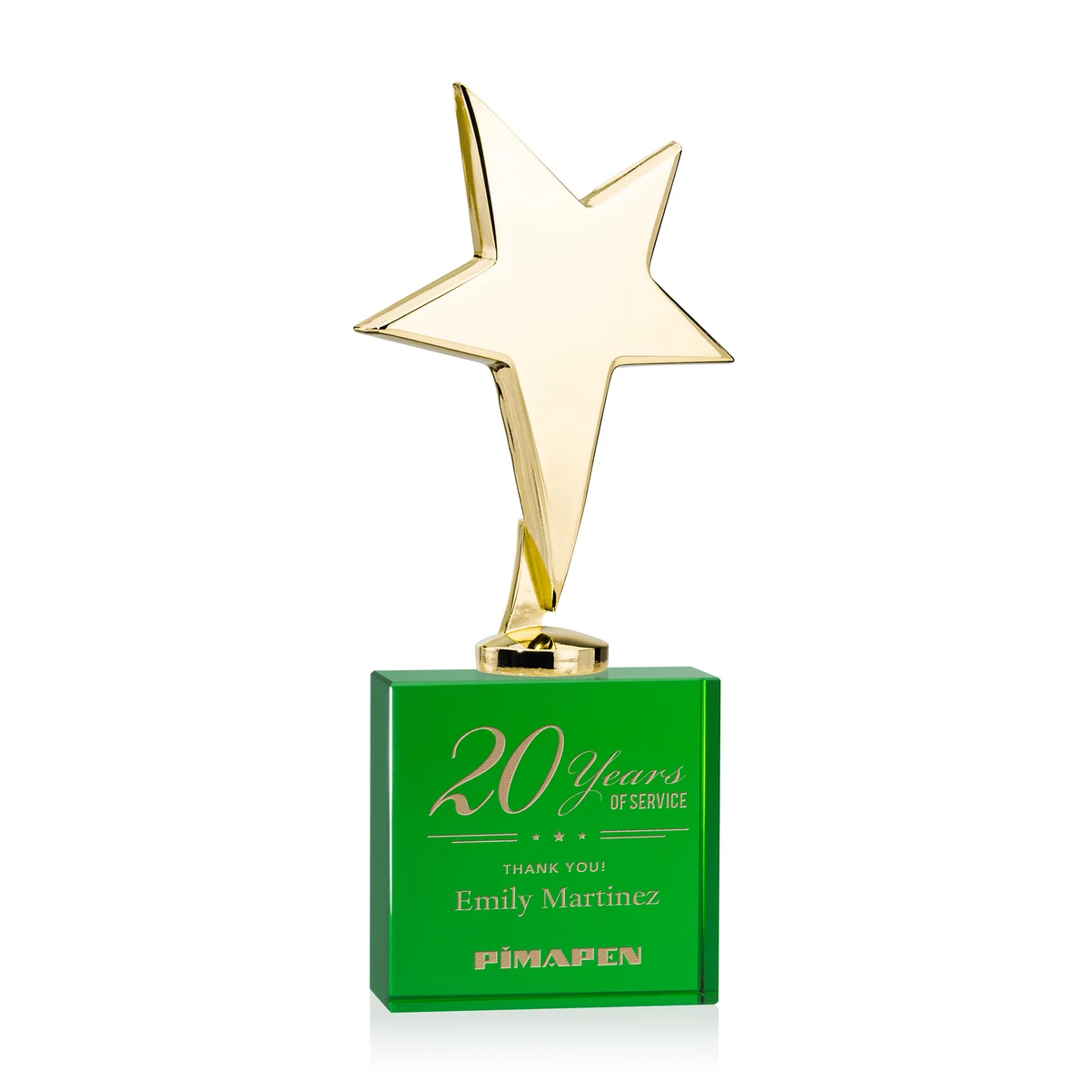Tuscany Gold Star on Woodlawn Base - Green 1