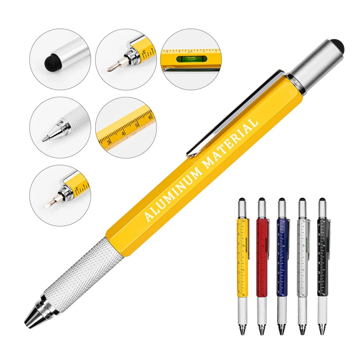 Metal 6-In-1 Multi Function Tool Pen 1