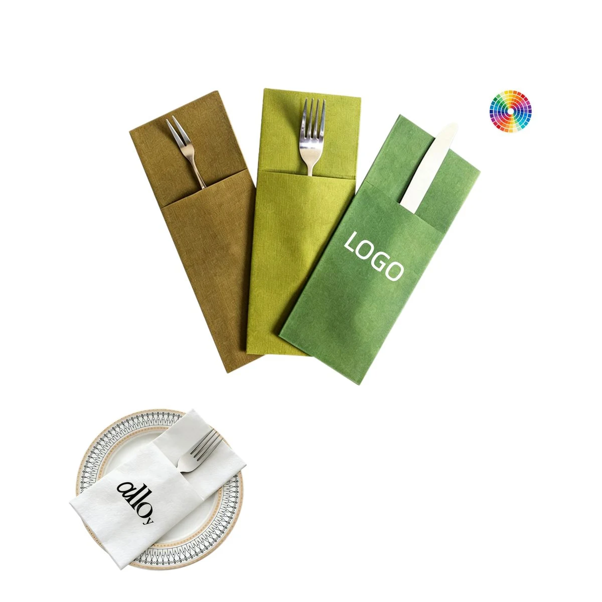 Customizable Disposable Lint-Free Rectangular Napkins 1