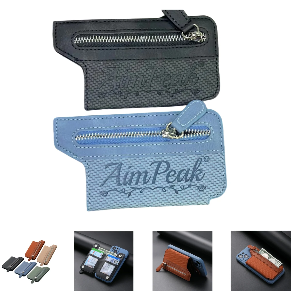 Stick On Flip PU Leather Wallet 1